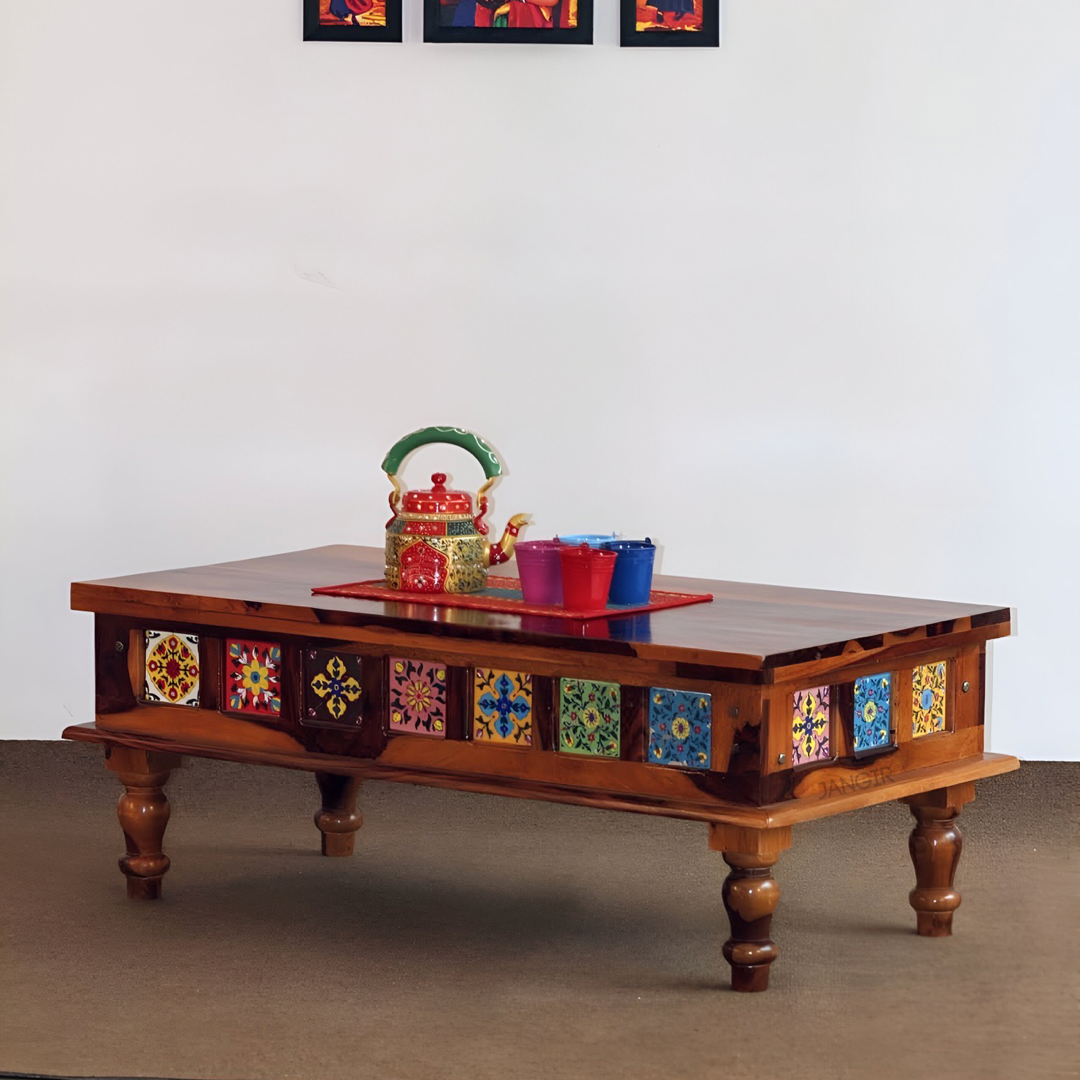 Tradition Rajasthani Design Tiles Coffee Table: Center Table Bangalore